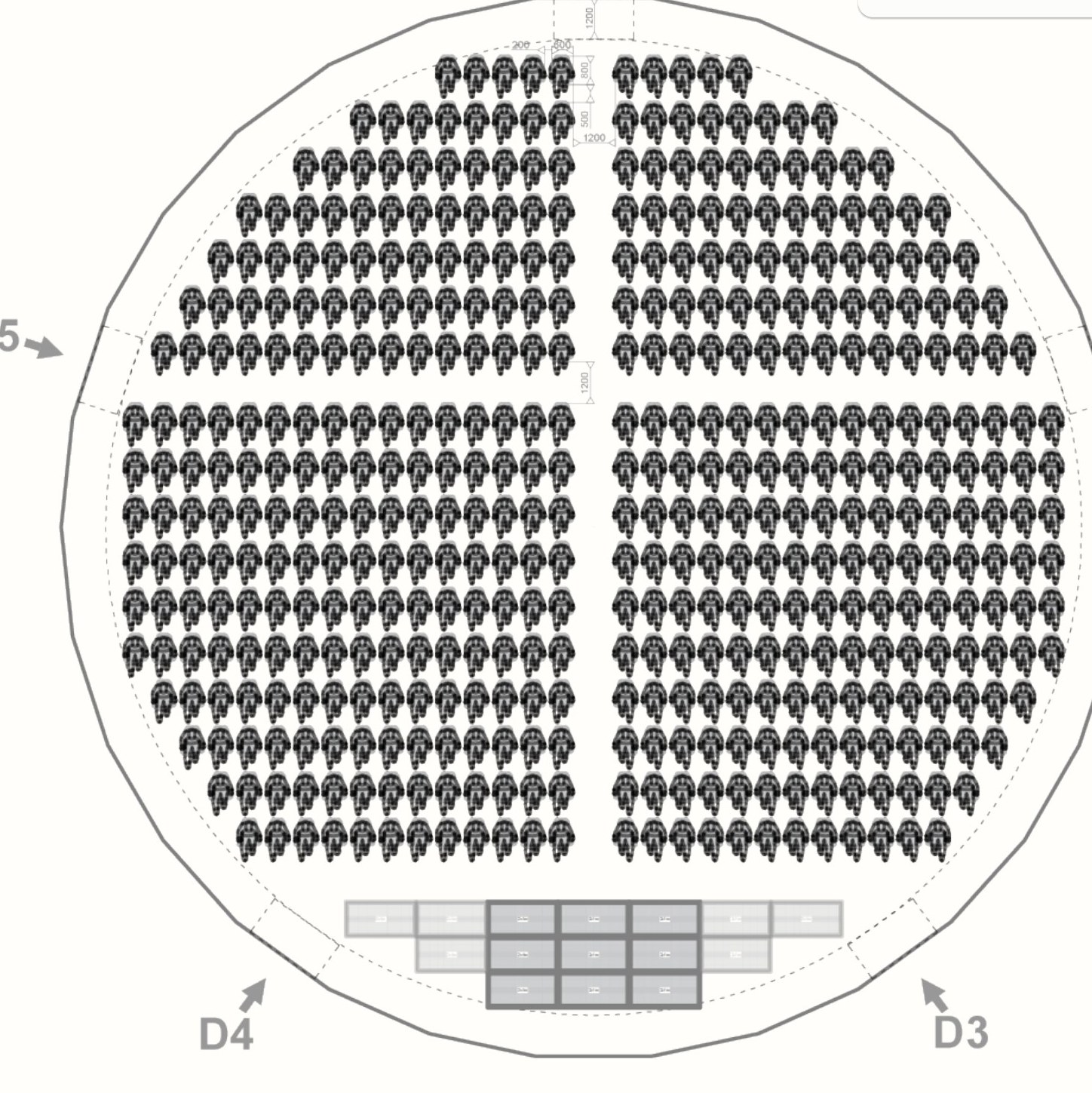 Immersive floor plan — 454 guests